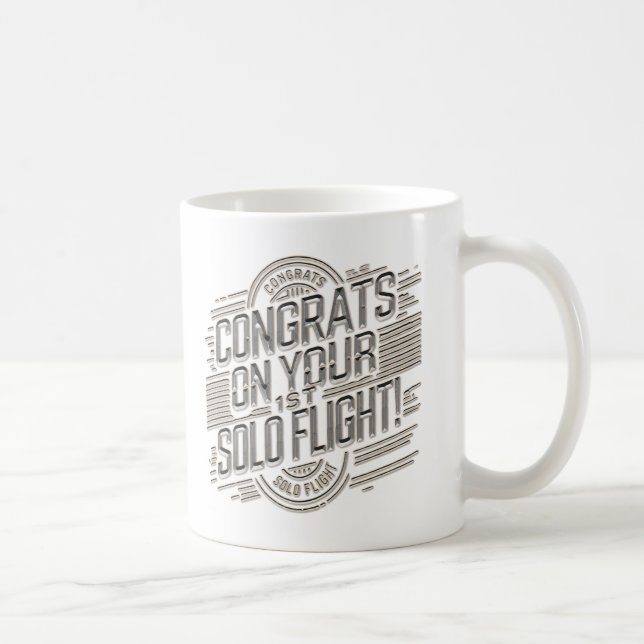 Grattis på ditt första soloflyg kaffemugg (Höger)