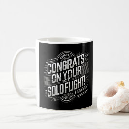 Grattis på ditt första soloflyg kaffemugg