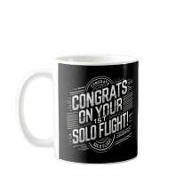 Grattis på ditt första soloflyg kaffemugg