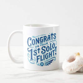 Grattis på ditt första soloflyg kaffemugg