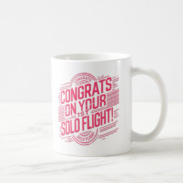 Grattis på ditt första soloflyg kaffemugg