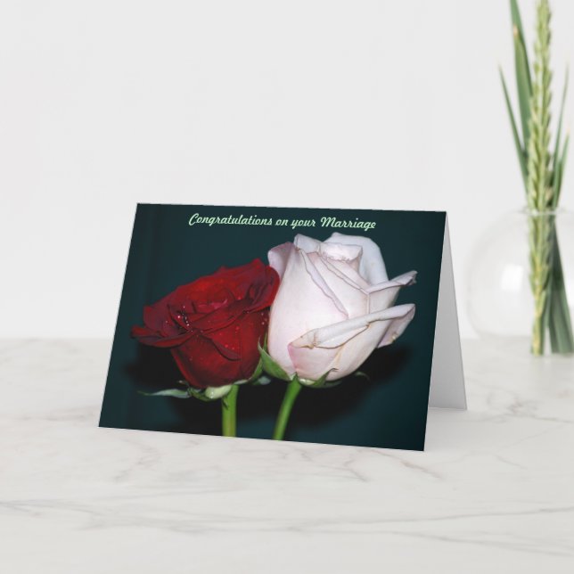 Grattis på ditt giftermål kort (Framsida)