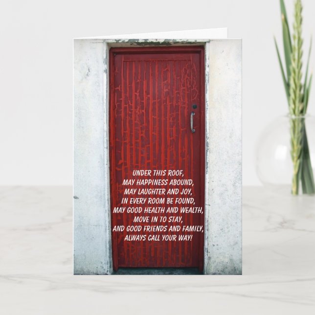 Grattis på ditt nya hem- kort (Framsida)