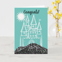 Grattis på Ditt Nya Slott Hem Kort