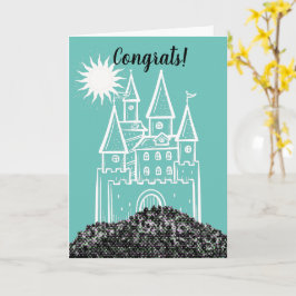 Grattis på Ditt Nya Slott Hem Kort