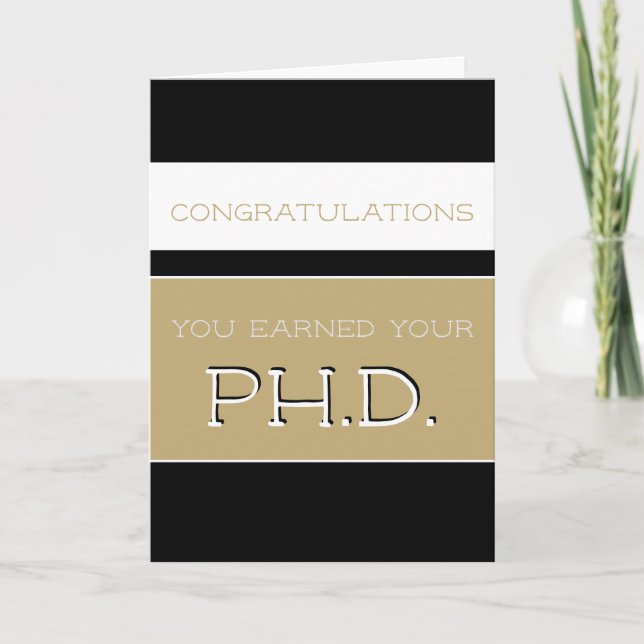 Grattis på doktorsexamen (Ph.D.) Kort (Framsida)