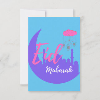 Grattis på Eid Mubarak Ballong Tack Kort