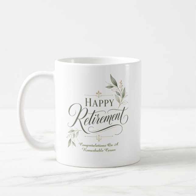 Grattis på en anmärkningsvärd karriär kaffemugg (Vänster)