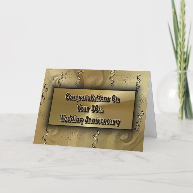 Grattis på er 50-års bröllopsdag kort (Framsida)