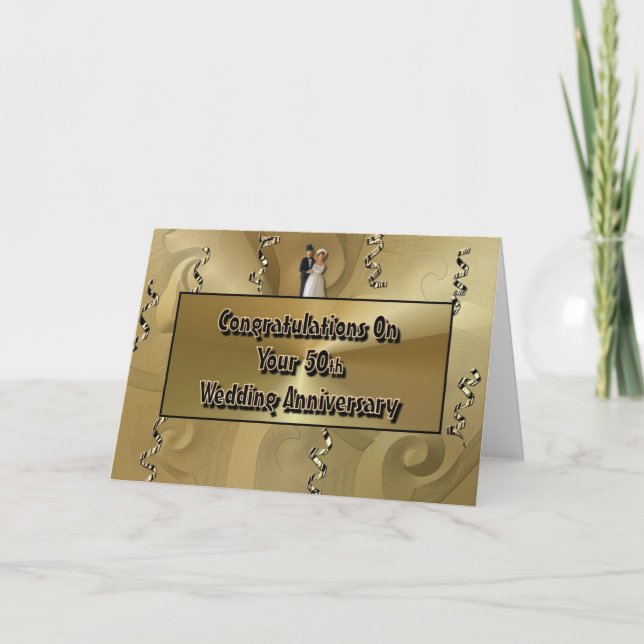 Grattis på er 50-års bröllopsdag kort (Framsida)