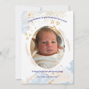 Grattis på er babypojke inbjudningar