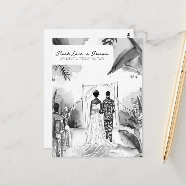 Grattis på er bröllop vykort (Fram/Back In Situ)