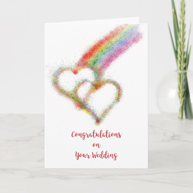 Grattis på Er bröllopsdag lesbiska eller homosexue Kort (Framsida)