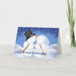 Grattis på er vinterbröllop helgkort