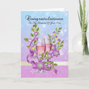 grattis på er voförnyelse med blommor kort