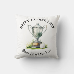 Grattis på faderns dag Bästa pappa Par Golf Trophy Kudde