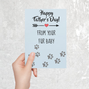 Grattis på faderns dag från Hund Katt Husdjur Päls Kort