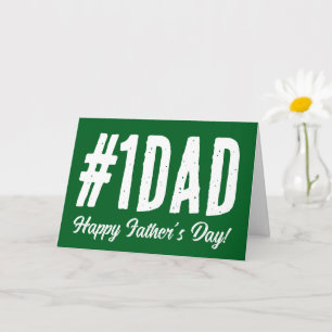 Grattis på faderns dag-kort för pappa nummer ett kort