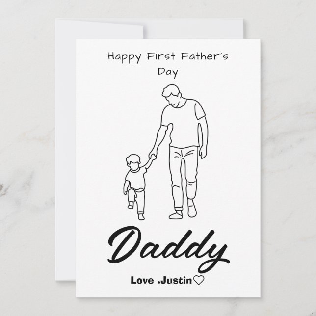 Grattis på faderns dag Kort Sött och uppriktigt (Framsida)