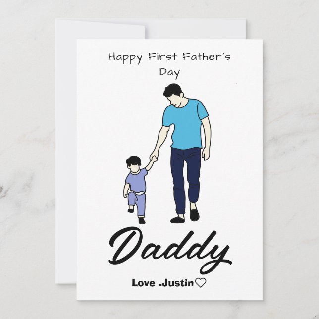 Grattis på faderns dag Kort Sött och uppriktigt (Framsida)