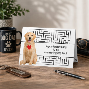 Grattis på fadersdagen Fantastisk hundpappa Anpass Helgkort