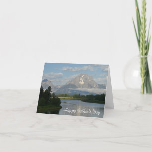 Grattis på fadersdagen Jackson Hole River Card Kort