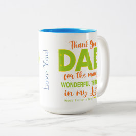 ✨Grattis på fadersdagen Tack Pappa Tvåtons-mugg Två-Tonad Mugg