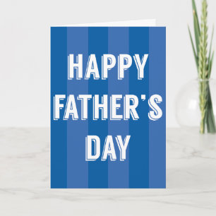 Grattis på fars dag Blå ränder - Fars dag Kort