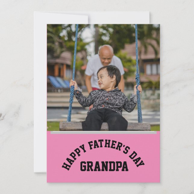 Grattis på fars dag, farfar  Personligt kort (Framsida)