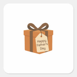 Grattis på fars dag fyrkantigt klistermärke