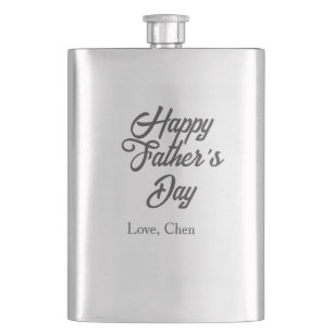 Grattis på fars dag grå namn kärlek bästa Pappa nå Fickplunta