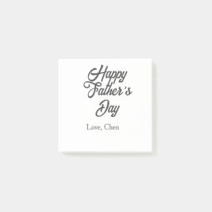 Grattis på fars dag grå namn kärlek bästa Pappa nå Post-it Block