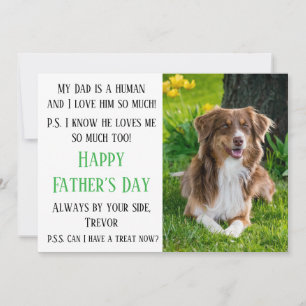 Grattis på fars dag Hundpappa Anpassningsbar kort