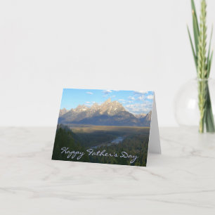 Grattis på fars dag Jackson Hole Mountains-kort Kort