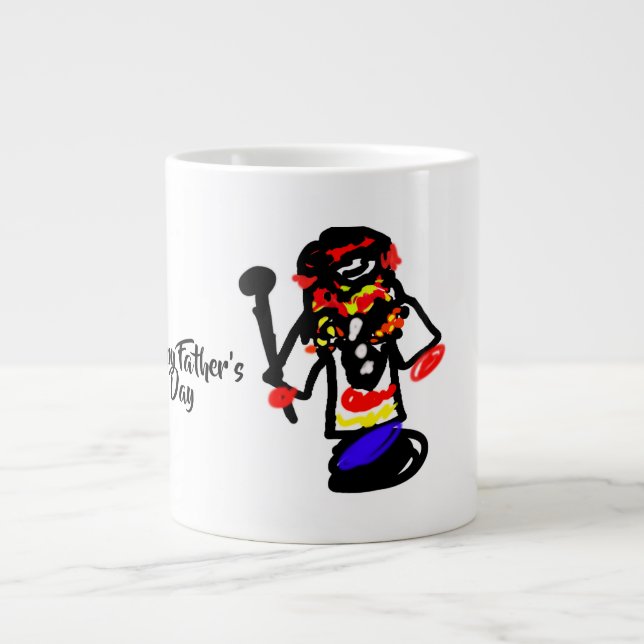 Grattis på fars dag jumbo mugg (Framsidan)