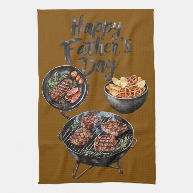 Grattis på fars dag kökshandduk (Vertikal)