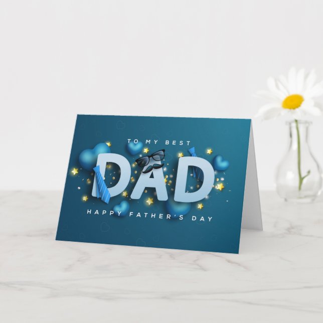 Grattis på fars dag-kort kort (Liten växt)