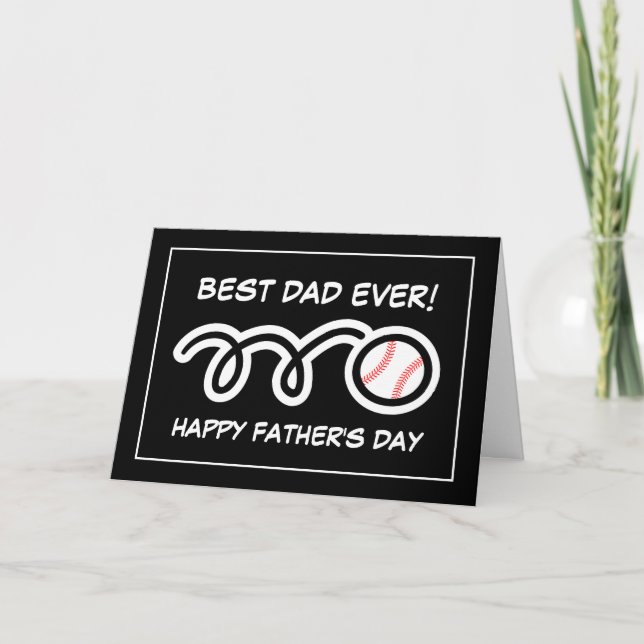 Grattis på fars dag-kort med basebolldesign kort (Framsida)