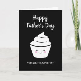 Grattis på fars dag-kort med söt kawaii-cupcake kort