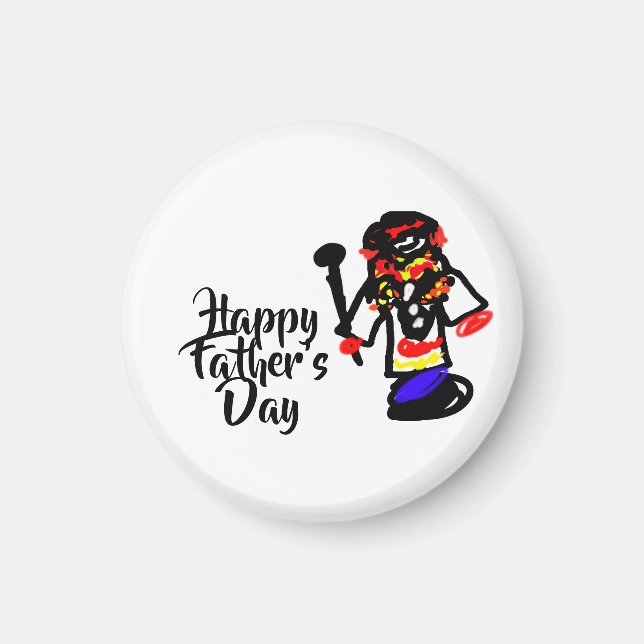 Grattis på fars dag magnet (Framsidan)