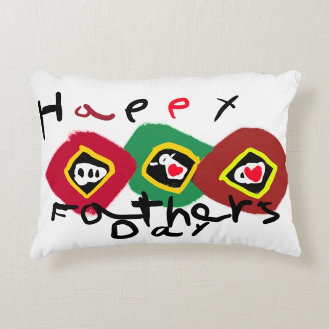 Grattis på fars dag  prydnadskudde (Framsidan)