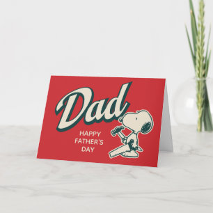 Grattis på fars dag Snoopy hantverkare Kort