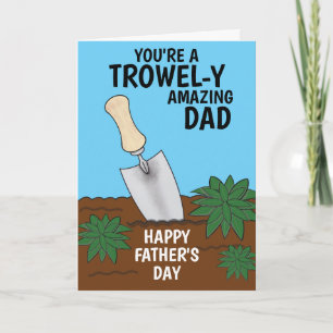 Grattis på fars dag till en trädgårdsfar kort