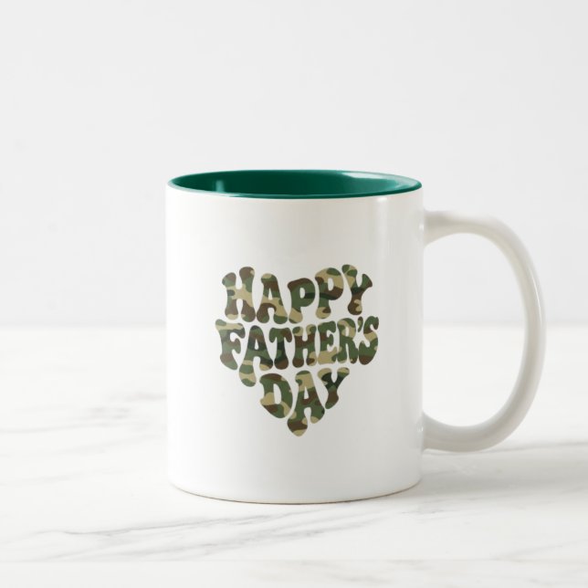Grattis på fars dag Två-Tonad mugg (Höger)