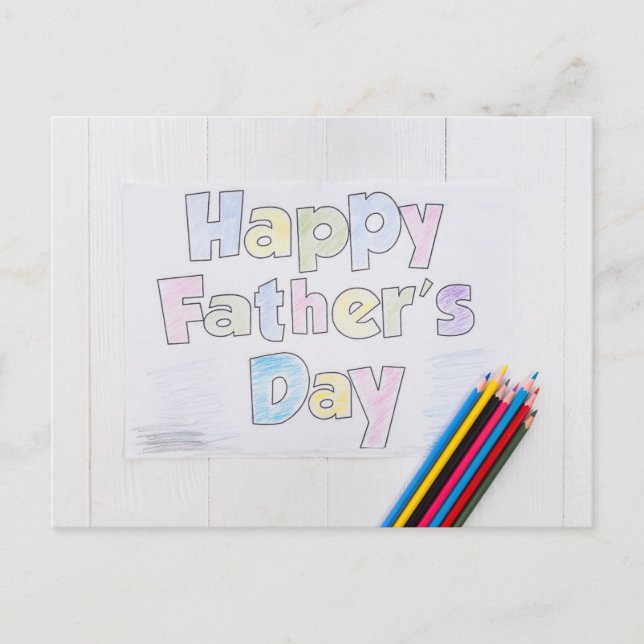 Grattis på fars dag vykort (Framsida)