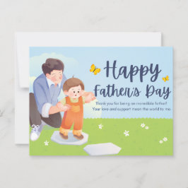 Grattis på fars dag  vykort