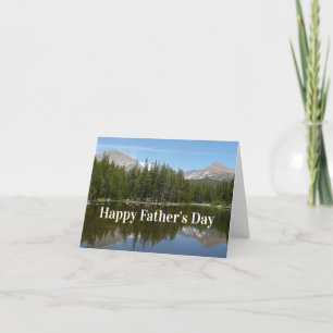 Grattis på fars dag Yosemite Lake Reflection Card Kort