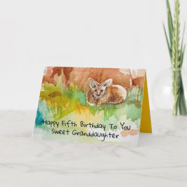 Grattis på femårsdagen för barnbarnet Kit Fox Kort