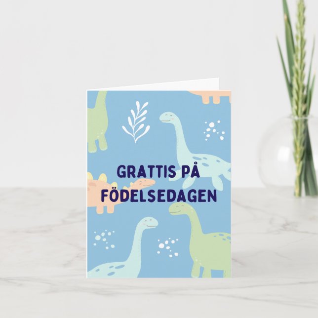 Grattis på födelse dag, Sveriges födelsedag Kort (Framsida)