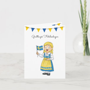 Grattis på Födelse dag Sveriges födelsedag Kort